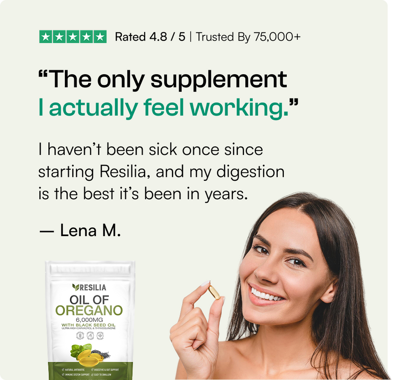 Resilia® Softgels with Black Seed Oil 6000mg – Organic Oregano Oil Capsules for Immune & Digestive Support